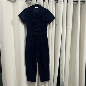 Skies Are Blue Dark Blue Jumpsuit